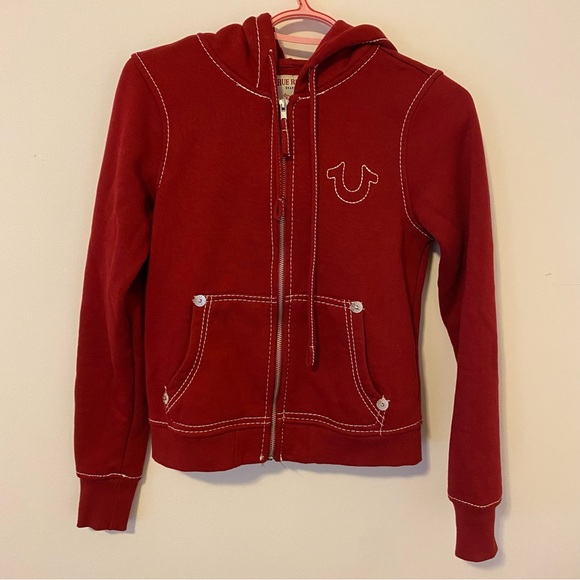 True Religion Big T Zip Hoodie XS - Picture 2 of 7